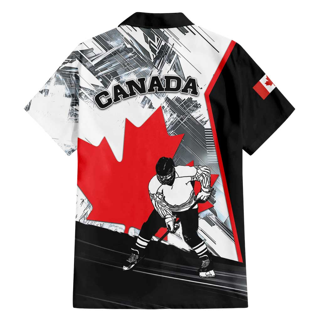Canada Hockey Family Matching Puletasi and Hawaiian Shirt Maple Leaf Sport Style