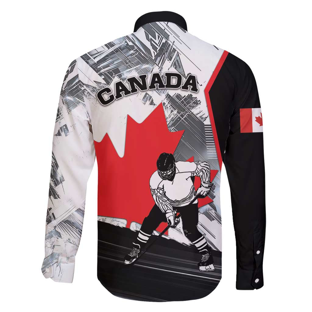 Canada Hockey Family Matching Short Sleeve Bodycon Dress and Hawaiian Shirt Maple Leaf Sport Style