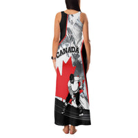 Canada Hockey Family Matching Tank Maxi Dress and Hawaiian Shirt Maple Leaf Sport Style