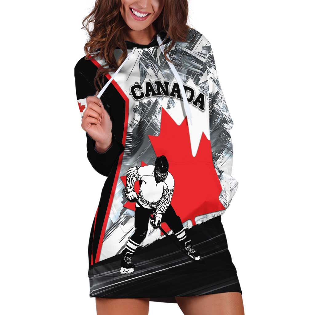 Canada Hockey Hoodie Dress Maple Leaf Sport Style