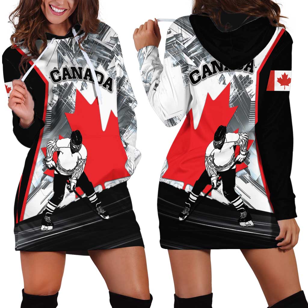 Canada Hockey Hoodie Dress Maple Leaf Sport Style