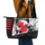 Canada Hockey Leather Tote Bag Maple Leaf Sport Style