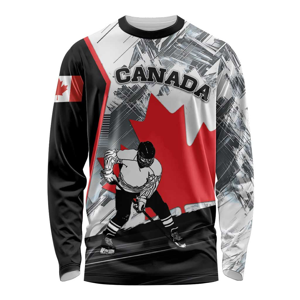 Canada Hockey Long Sleeve Shirt Maple Leaf Sport Style