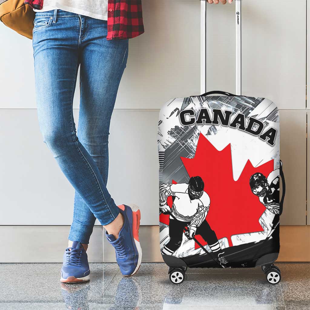 Canada Hockey Luggage Cover Maple Leaf Sport Style