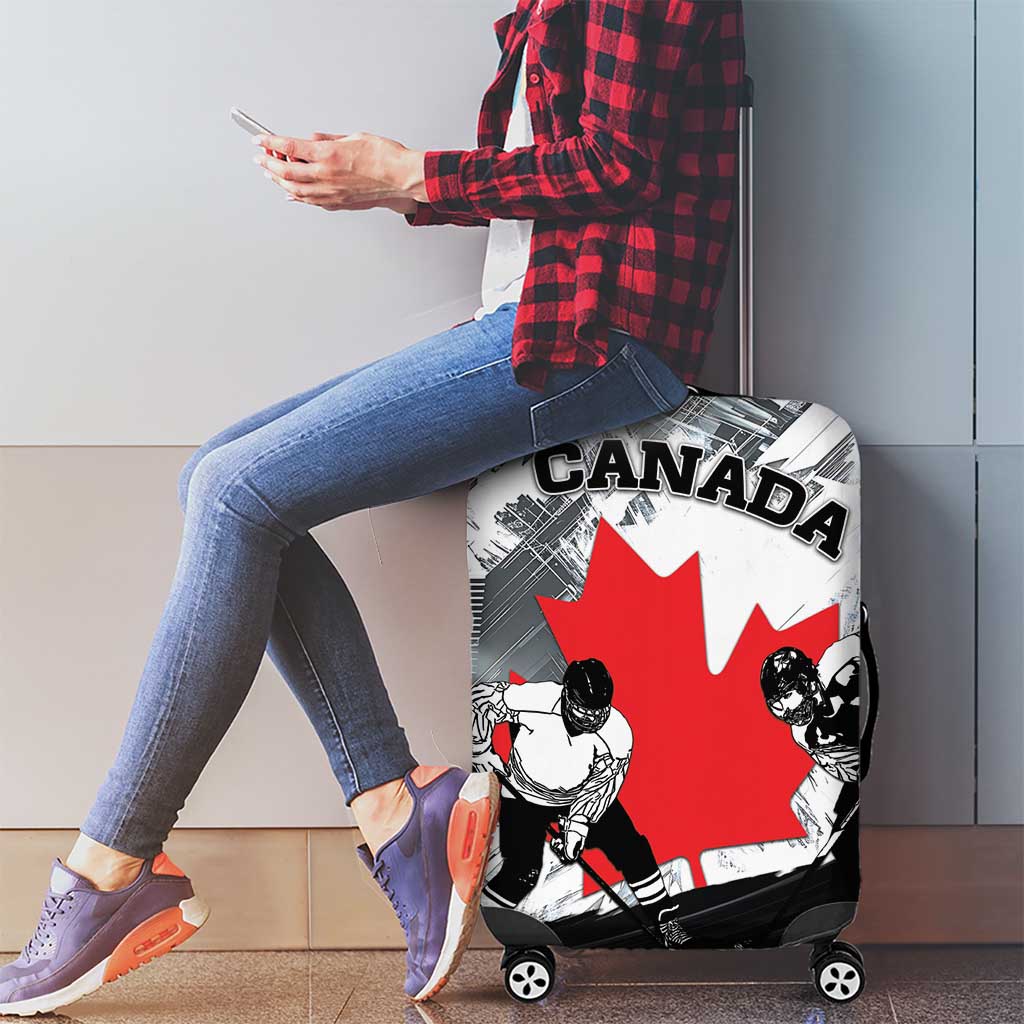 Canada Hockey Luggage Cover Maple Leaf Sport Style
