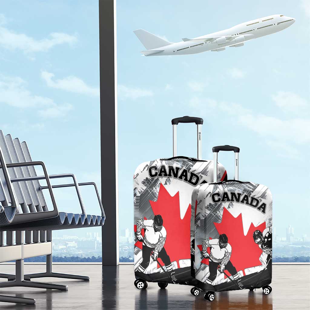 Canada Hockey Luggage Cover Maple Leaf Sport Style
