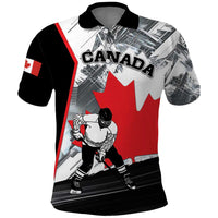 Canada Hockey Polo Shirt Maple Leaf Sport Style