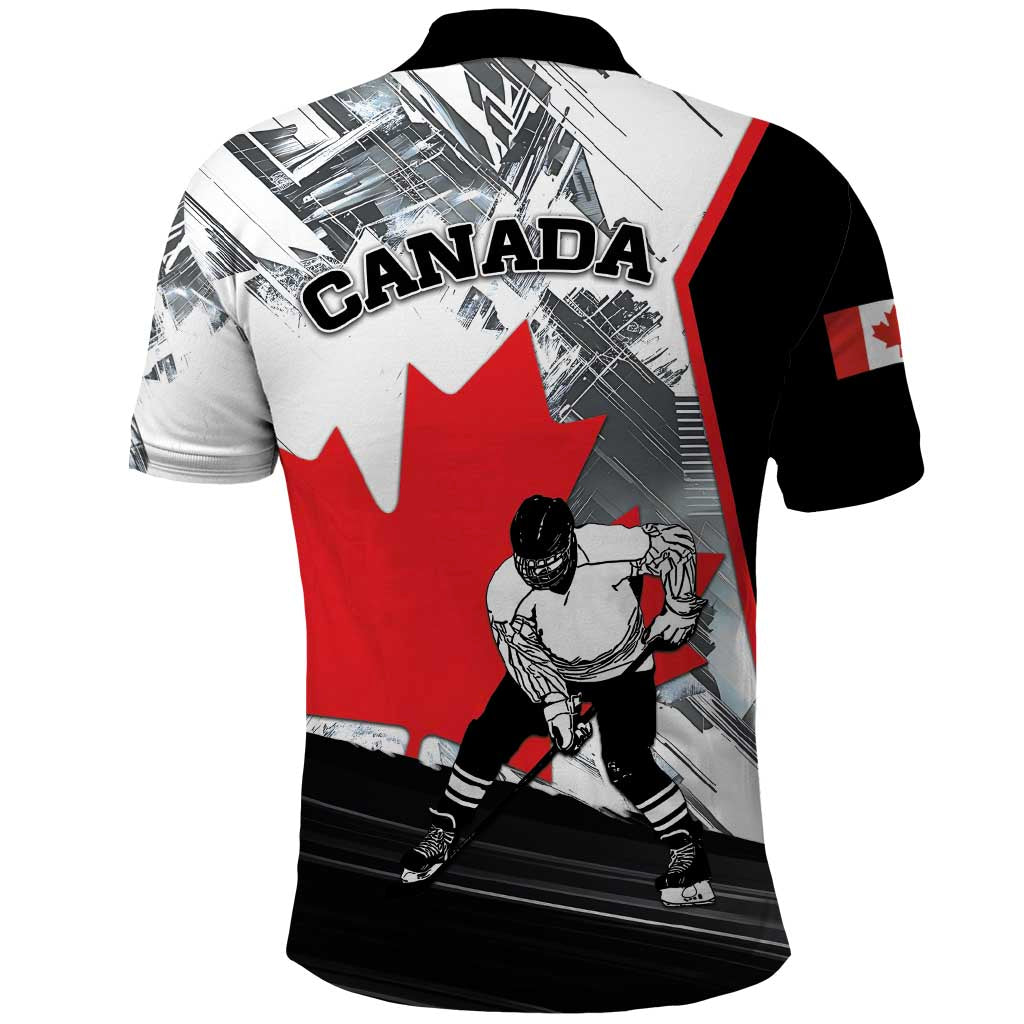 Canada Hockey Polo Shirt Maple Leaf Sport Style