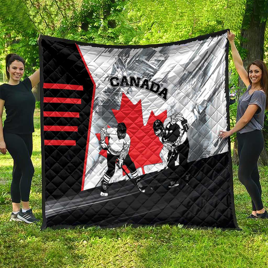 Canada Hockey Quilt Maple Leaf Sport Style