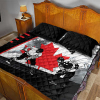 Canada Hockey Quilt Bed Set Maple Leaf Sport Style