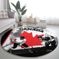 Canada Hockey Round Carpet Maple Leaf Sport Style