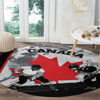 Canada Hockey Round Carpet Maple Leaf Sport Style