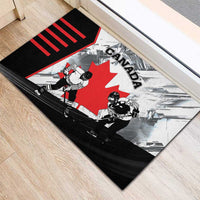 Canada Hockey Rubber Doormat Maple Leaf Sport Style
