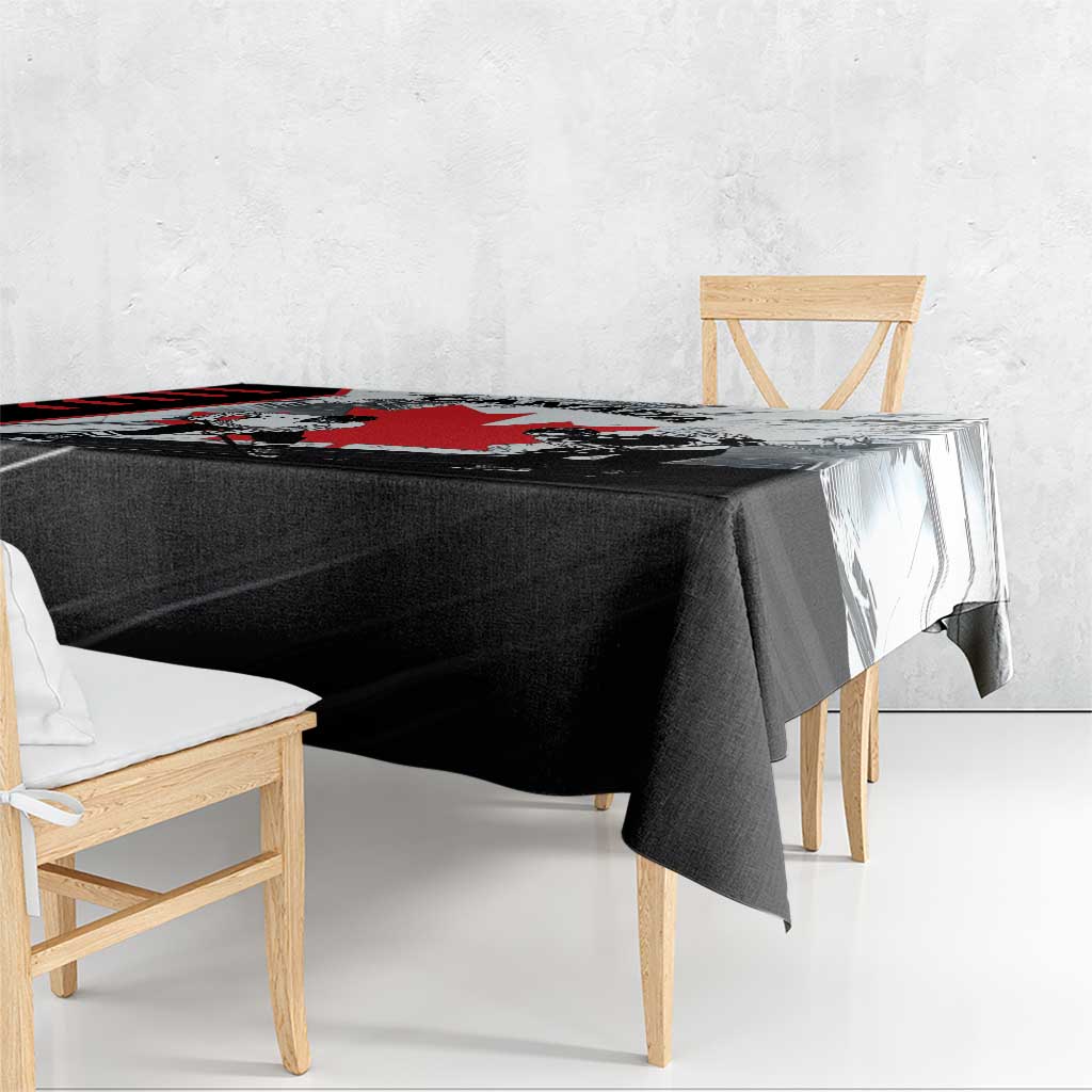 Canada Hockey Tablecloth Maple Leaf Sport Style