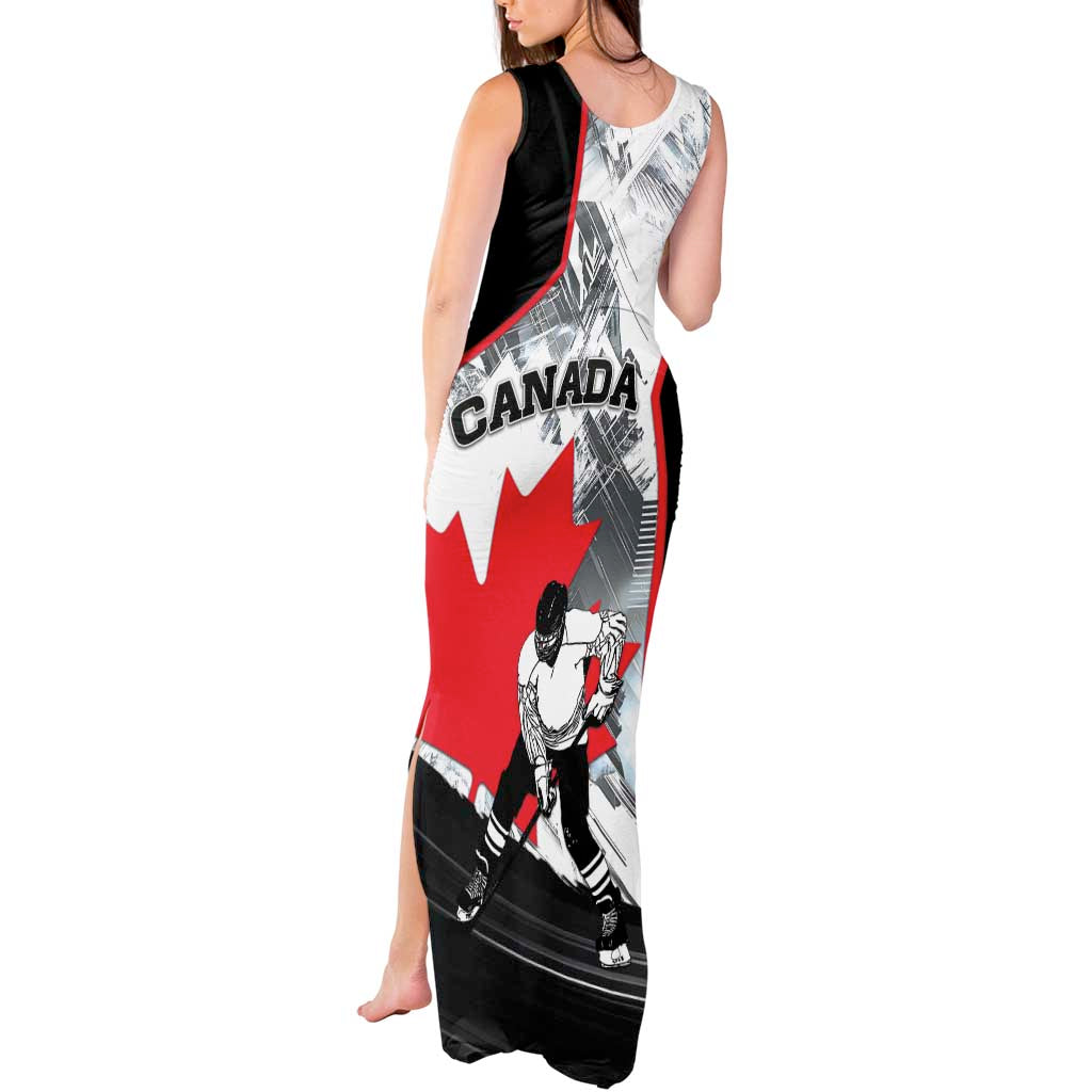 Canada Hockey Tank Maxi Dress Maple Leaf Sport Style