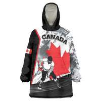 Canada Hockey Wearable Blanket Hoodie Maple Leaf Sport Style
