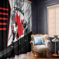Canada Hockey Window Curtain Maple Leaf Sport Style