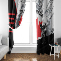Canada Hockey Window Curtain Maple Leaf Sport Style