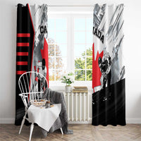 Canada Hockey Window Curtain Maple Leaf Sport Style