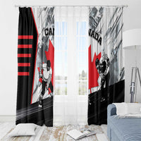 Canada Hockey Window Curtain Maple Leaf Sport Style