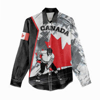 Canada Hockey Women Casual Shirt Maple Leaf Sport Style
