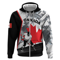 Canada Hockey Zip Hoodie Maple Leaf Sport Style