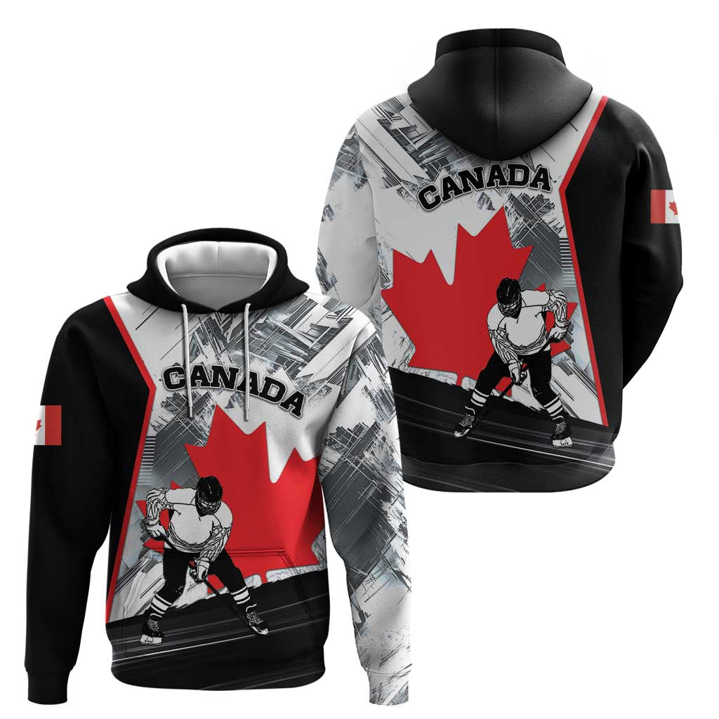 Canada Hockey Zip Hoodie Maple Leaf Sport Style