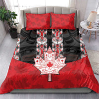Canada Maple Leaf Bedding Set Haida Totem Inspired Art