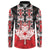 Personalised Canada Maple Leaf Button Sweatshirt Haida Totem Inspired Art