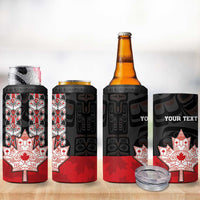 Personalised Canada Maple Leaf 4 in 1 Can Cooler Tumbler Haida Totem Inspired Art