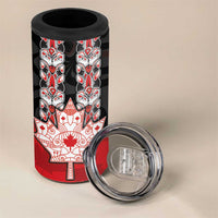 Personalised Canada Maple Leaf 4 in 1 Can Cooler Tumbler Haida Totem Inspired Art