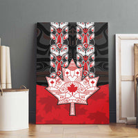 Canada Maple Leaf Canvas Wall Art Haida Totem Inspired Art