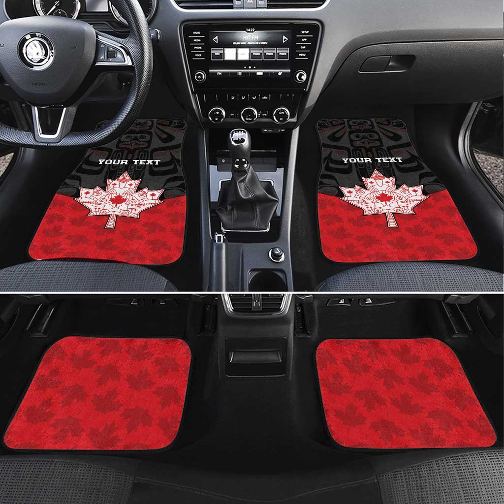 Canada Maple Leaf Car Mats Haida Totem Inspired Art