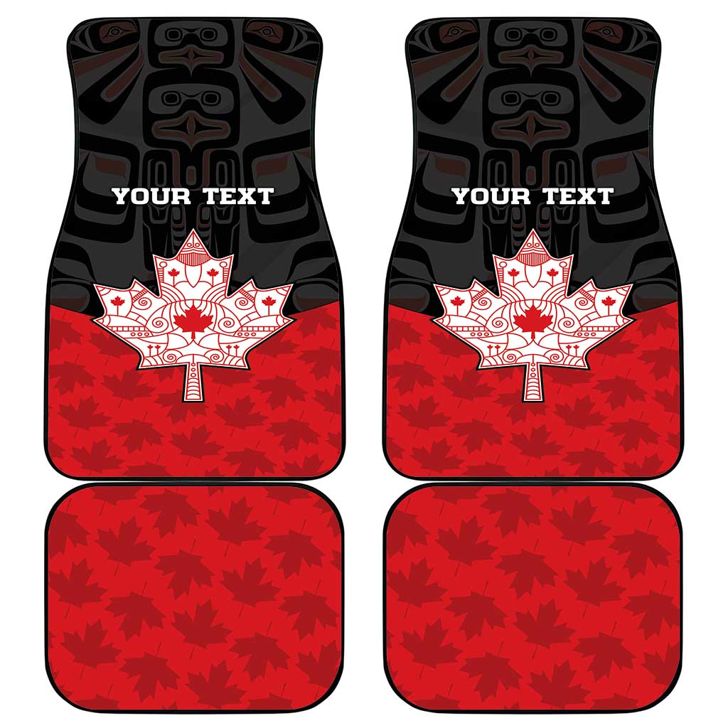 Canada Maple Leaf Car Mats Haida Totem Inspired Art