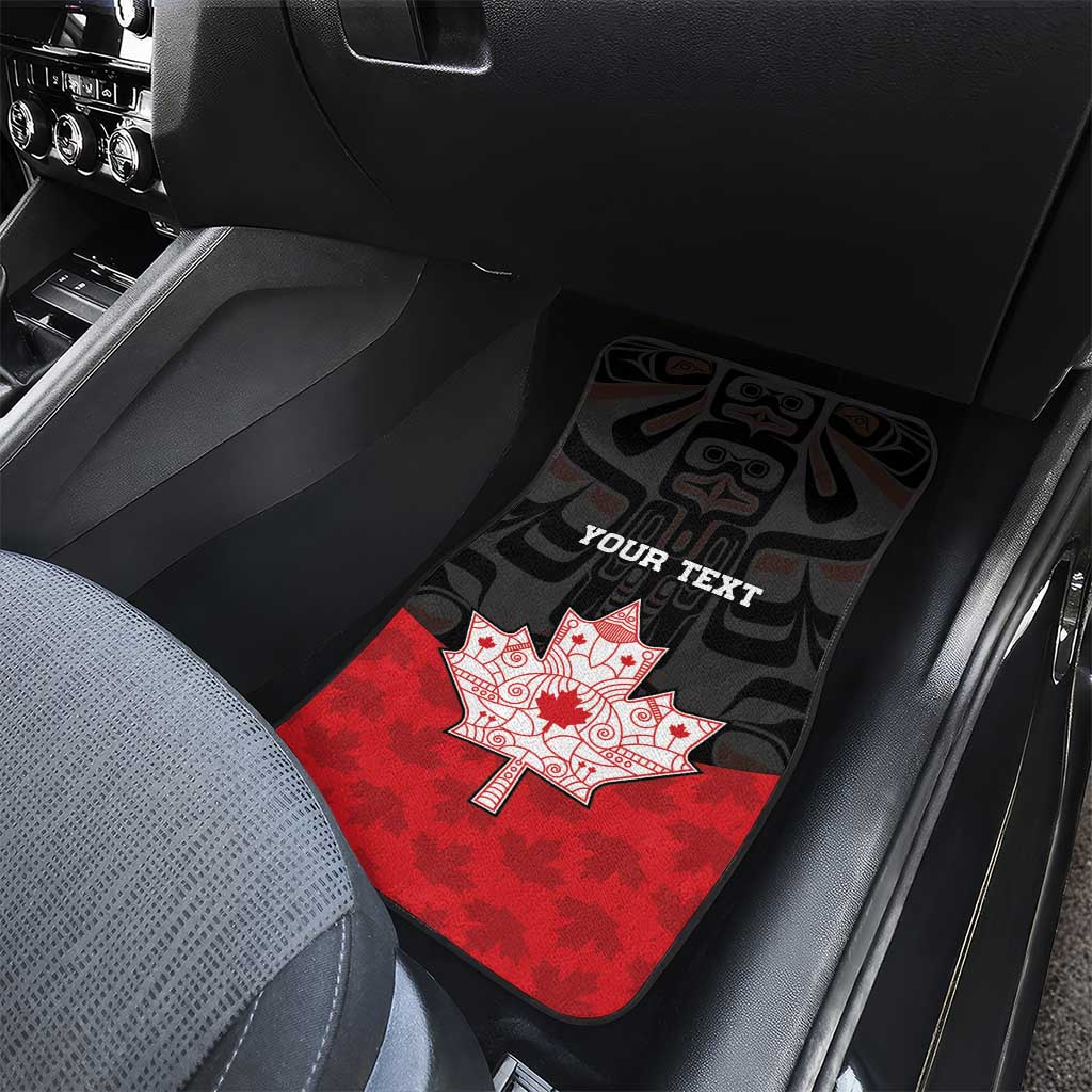 Canada Maple Leaf Car Mats Haida Totem Inspired Art