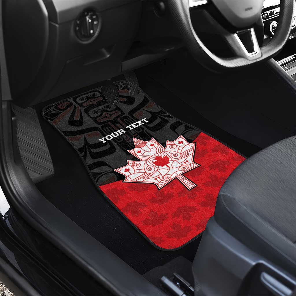 Canada Maple Leaf Car Mats Haida Totem Inspired Art
