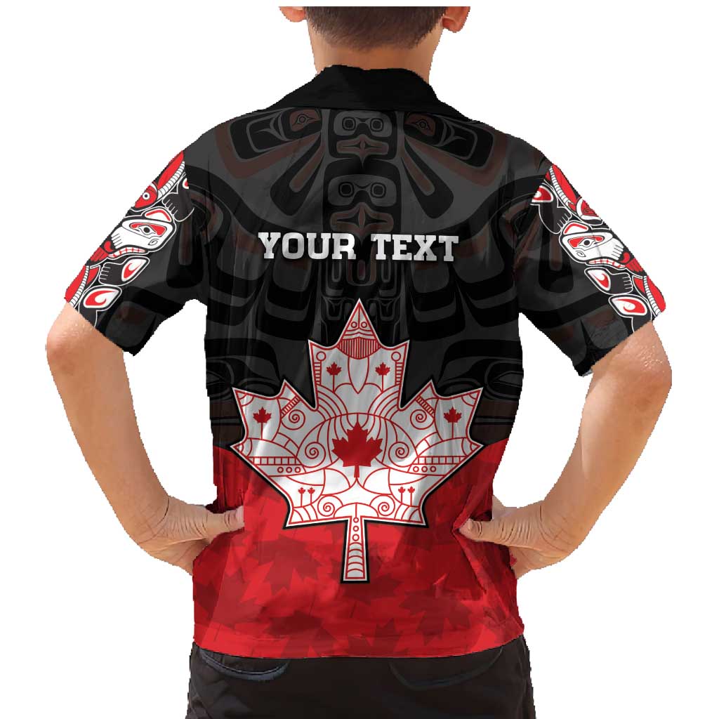Personalised Canada Maple Leaf Family Matching Mermaid Dress and Hawaiian Shirt Haida Totem Inspired Art