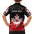 Personalised Canada Maple Leaf Family Matching Off The Shoulder Long Sleeve Dress and Hawaiian Shirt Haida Totem Inspired Art