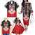 Personalised Canada Maple Leaf Family Matching Off The Shoulder Long Sleeve Dress and Hawaiian Shirt Haida Totem Inspired Art