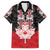 Personalised Canada Maple Leaf Family Matching Off The Shoulder Long Sleeve Dress and Hawaiian Shirt Haida Totem Inspired Art