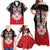 Personalised Canada Maple Leaf Family Matching Off Shoulder Maxi Dress and Hawaiian Shirt Haida Totem Inspired Art