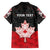 Personalised Canada Maple Leaf Family Matching Off Shoulder Maxi Dress and Hawaiian Shirt Haida Totem Inspired Art