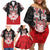 Personalised Canada Maple Leaf Family Matching Off Shoulder Short Dress and Hawaiian Shirt Haida Totem Inspired Art