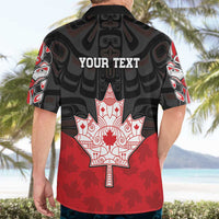 Personalised Canada Maple Leaf Hawaiian Shirt Haida Totem Inspired Art