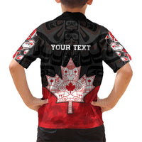 Personalised Canada Maple Leaf Hawaiian Shirt Haida Totem Inspired Art