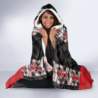 Canada Maple Leaf Hooded Blanket Haida Totem Inspired Art