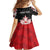Personalised Canada Maple Leaf Kid Short Sleeve Dress Haida Totem Inspired Art
