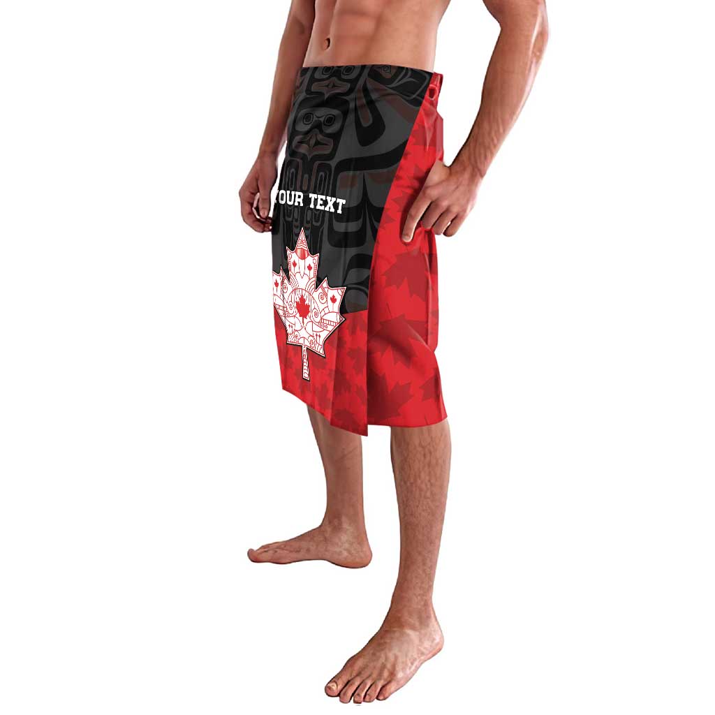 Personalised Canada Maple Leaf Lavalava Haida Totem Inspired Art