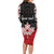 Personalised Canada Maple Leaf Long Sleeve Bodycon Dress Haida Totem Inspired Art