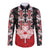 Personalised Canada Maple Leaf Long Sleeve Button Shirt Haida Totem Inspired Art